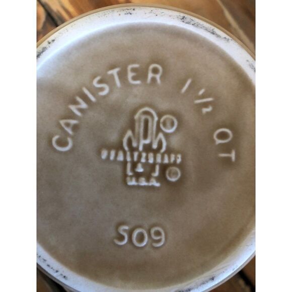 Vintage Phaltzgraff 509 Folk Art Stoneware Sugar Canister Lid 1 1/2 Qt - Picture 3 of 3